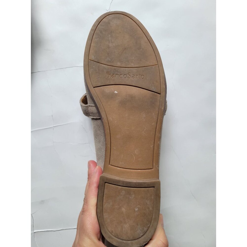 Franco Sarto Ladies Size 8M Harlow Beige Suede Classic Modern Office Wear - Picture 5 of 8